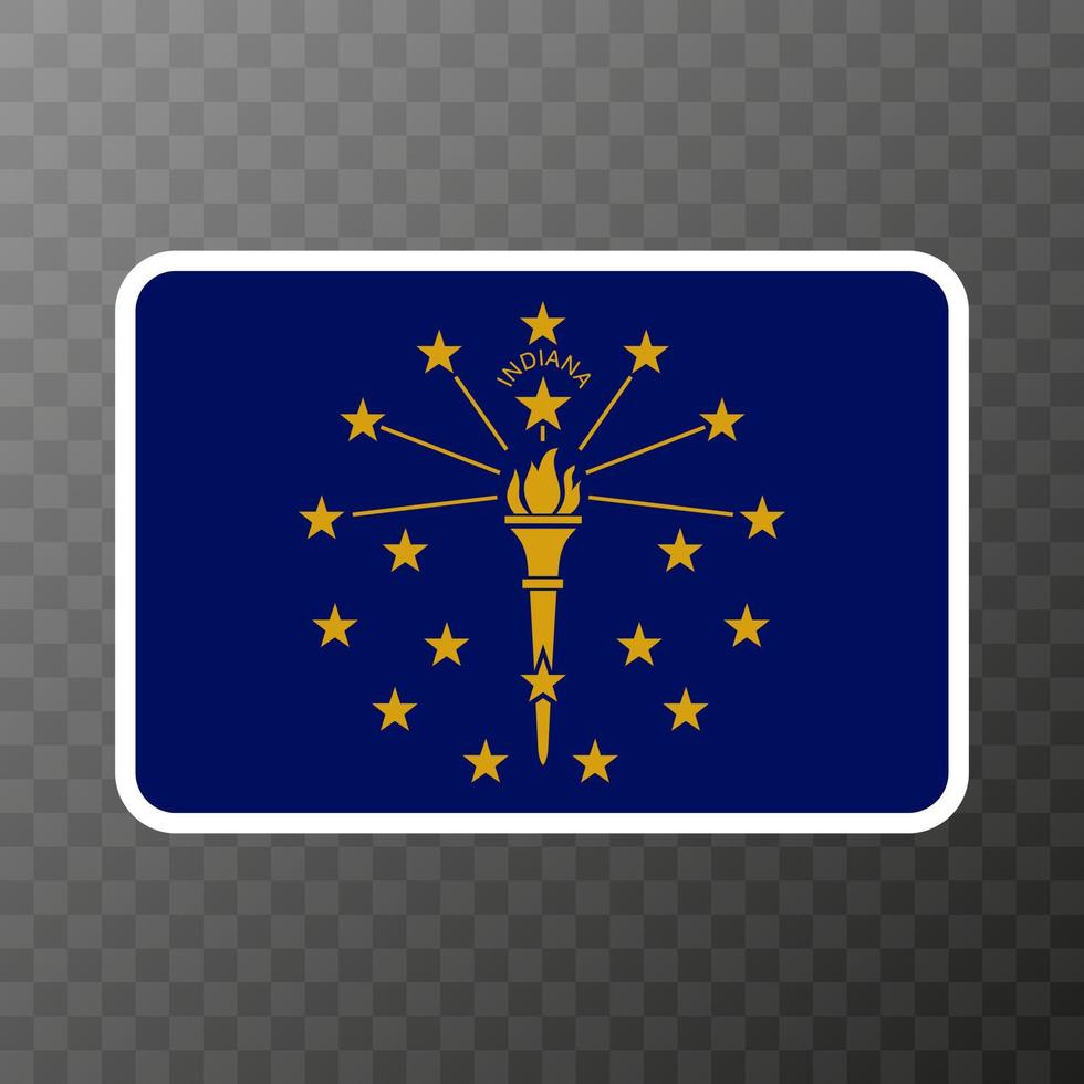 Indiana state flag. Vector illustration.