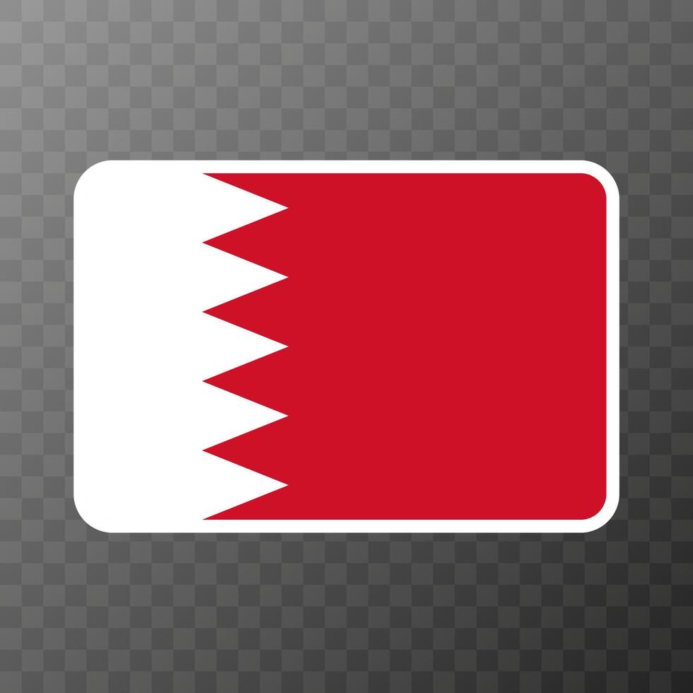 Bahrain flag, official colors and proportion. Vector illustration.