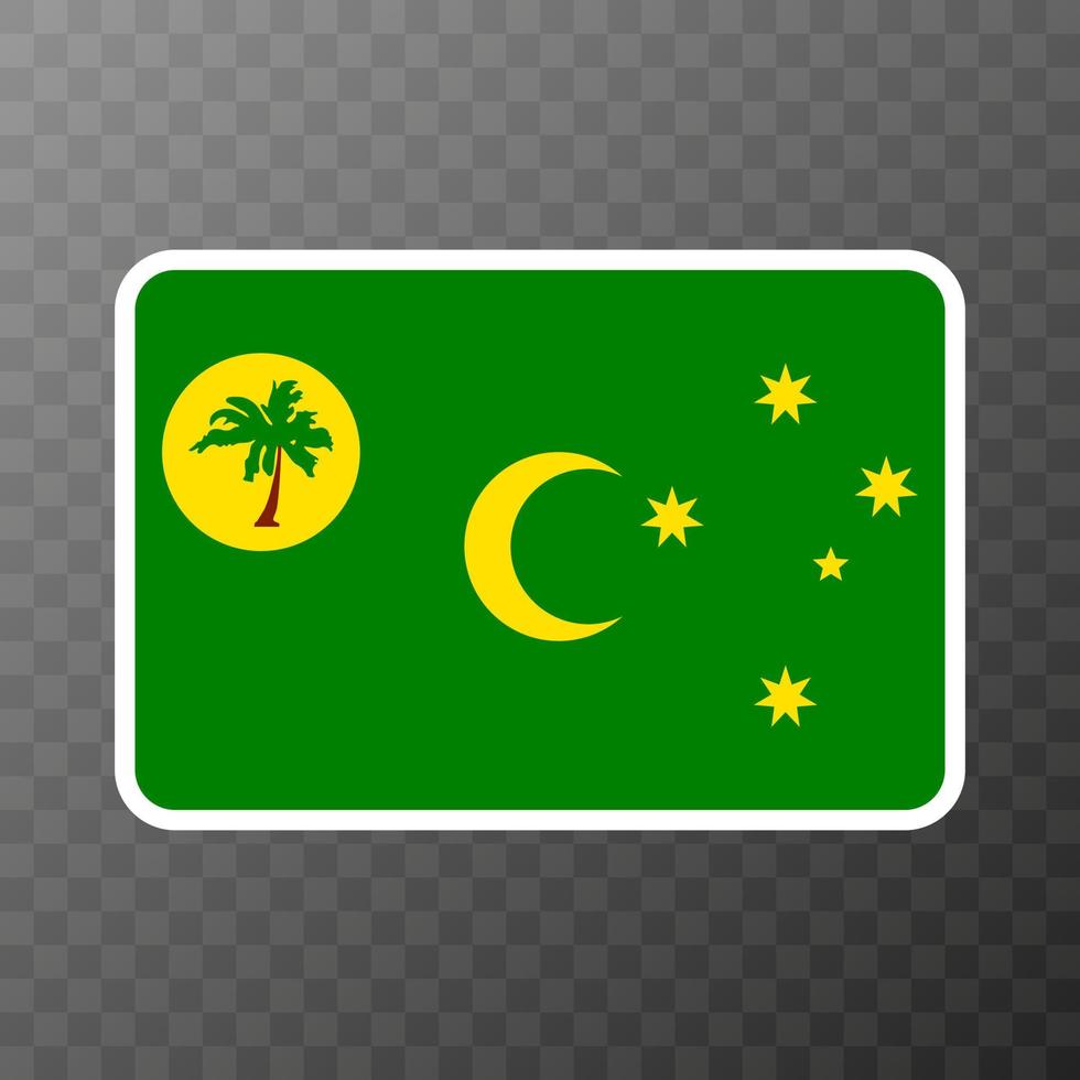 bandera de islas cocos, colores oficiales y proporción. ilustración vectorial vector