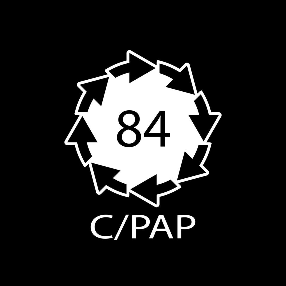 Composites recycling symbol 84 C PAP. Vector illustration