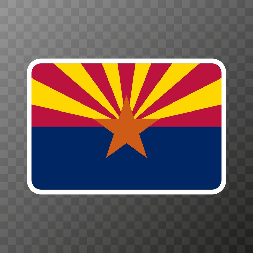 Arizona state flag. Vector illustration.