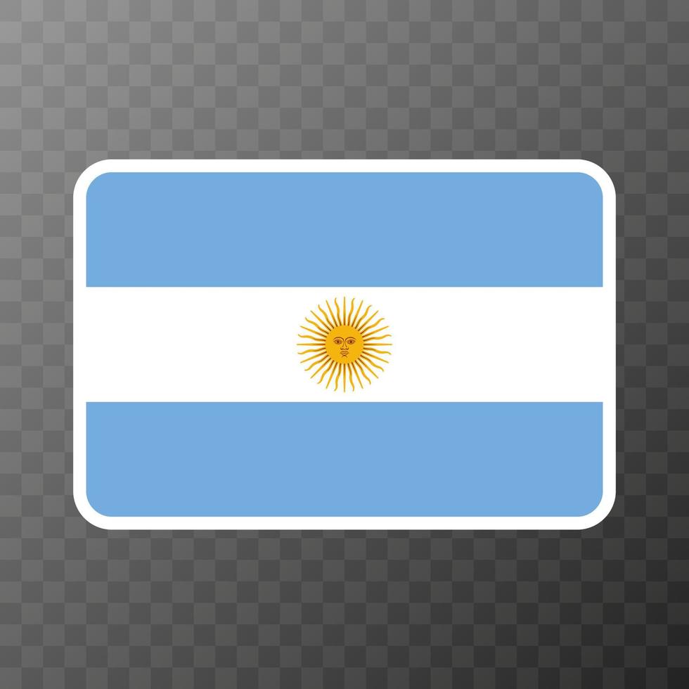 Argentina flag, official colors and proportion. Vector illustration.