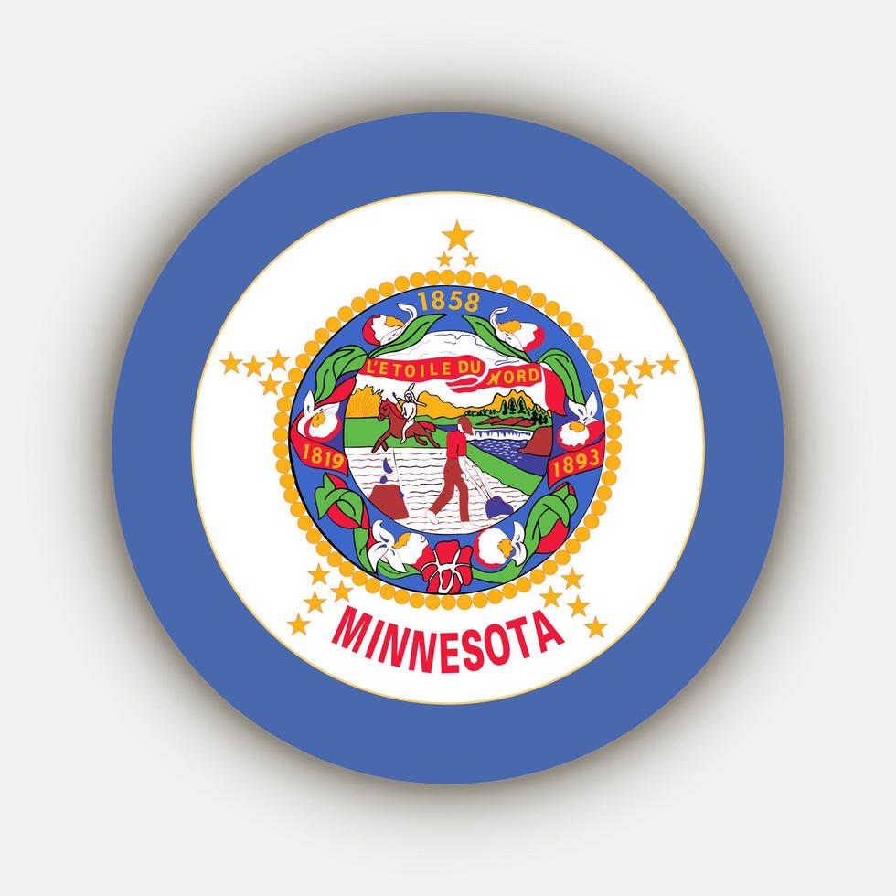 bandera del estado de minnesota. ilustración vectorial vector