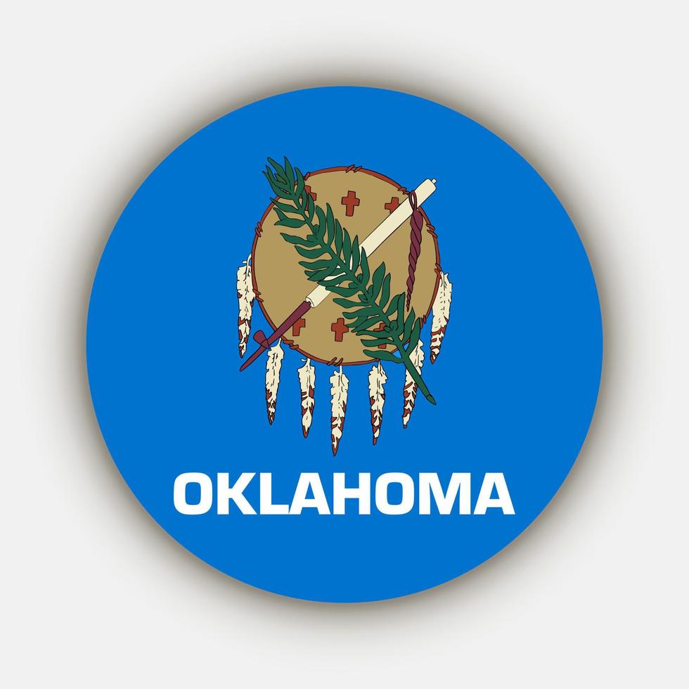 Oklahoma state flag. Vector illustration.