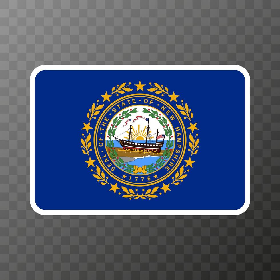 New Hampshire state flag. Vector illustration.