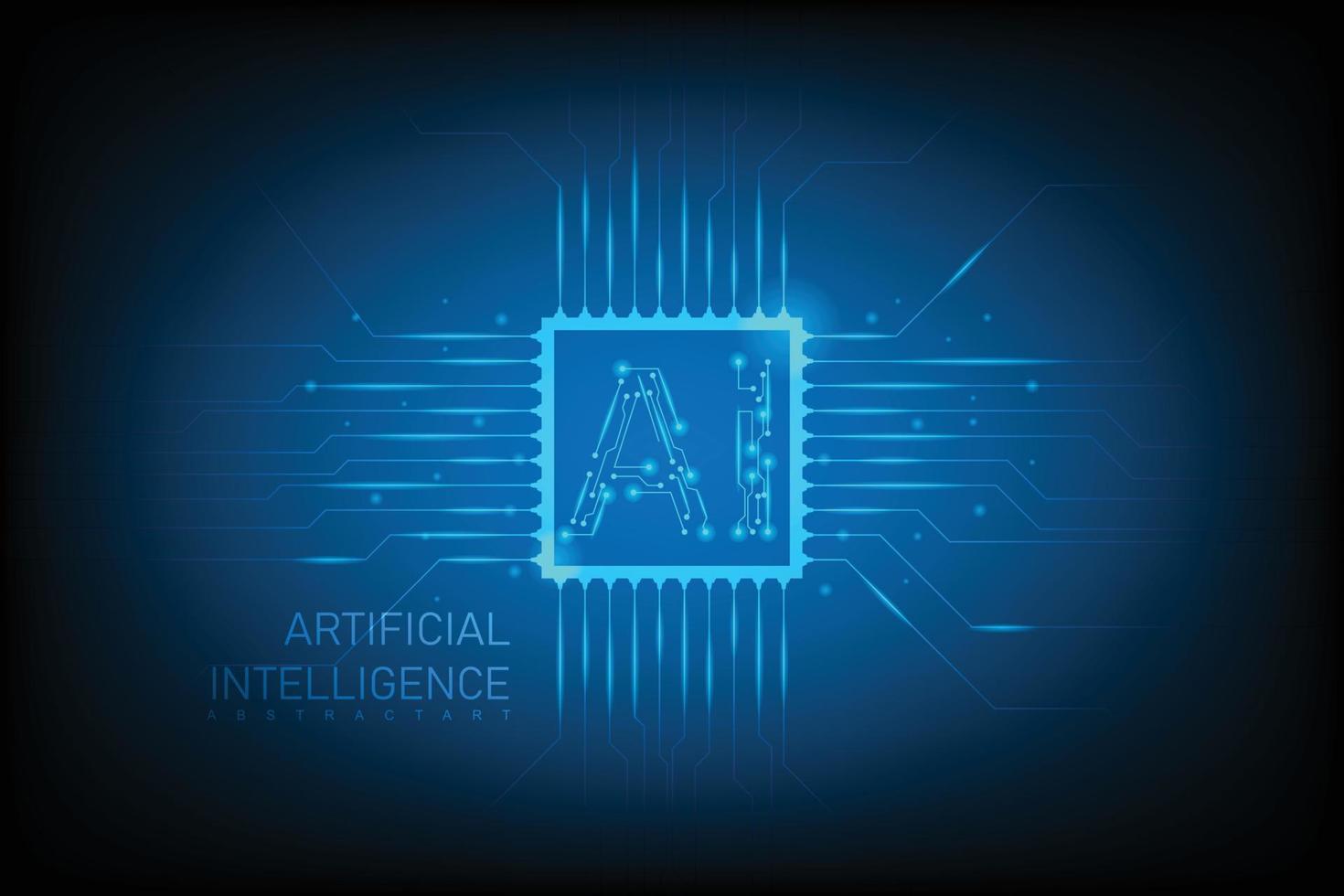 Artificial Intelligence Logo, Icon. Vector symbol AI, deep learning blockchain neural network concept. Machine learning, artificial intelligence, ai. Digital Data Security Technology Illustration.