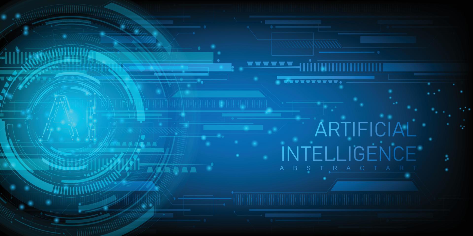 Artificial Intelligence Logo, Icon. Vector symbol AI, deep learning blockchain neural network concept. Machine learning, artificial intelligence, ai. Digital Data Security Technology Illustration.