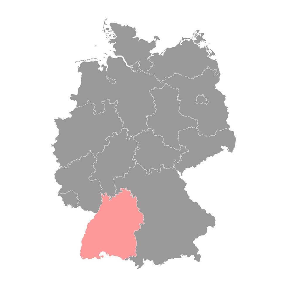 Baden wurttemberg state map. Vector illustration.