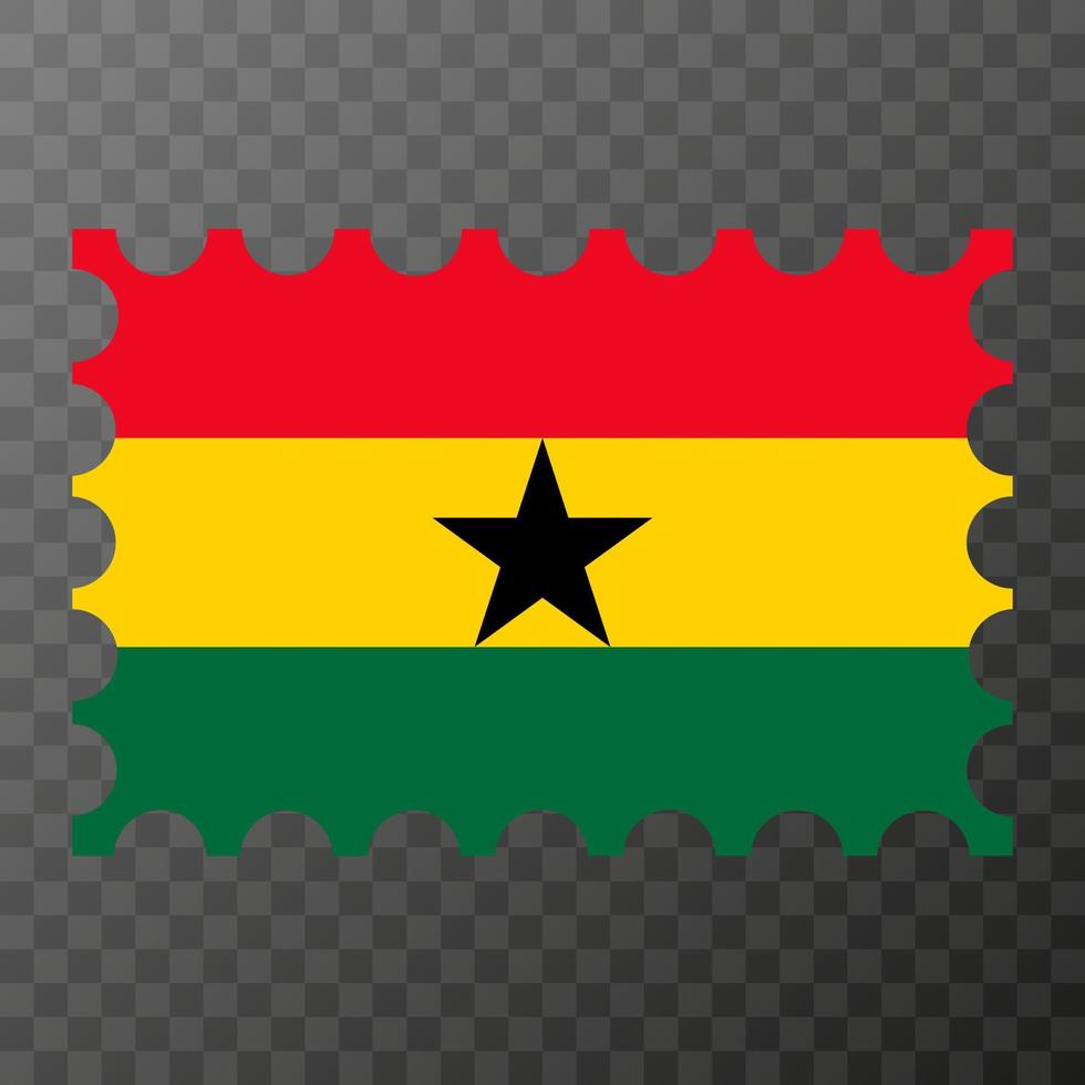 gastos de envío sello con Ghana bandera. vector ilustración.