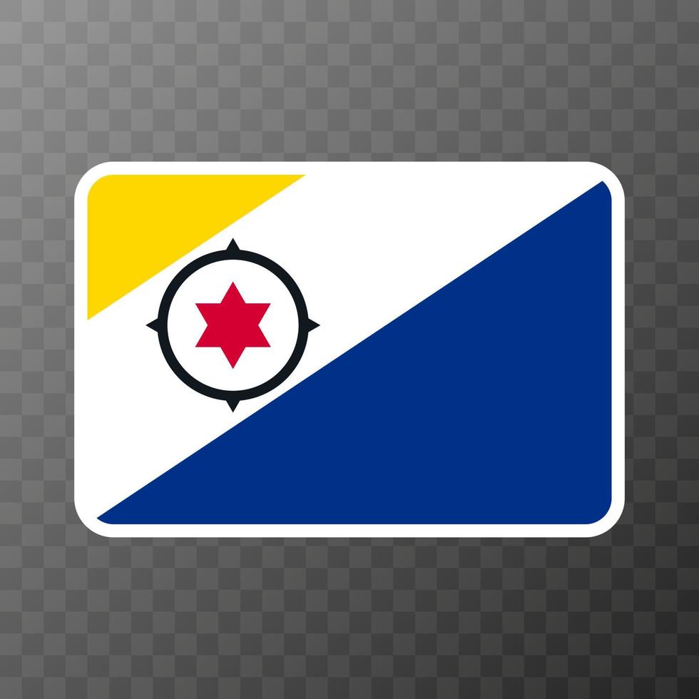 Bonaire flag, official colors and proportion. Vector illustration.