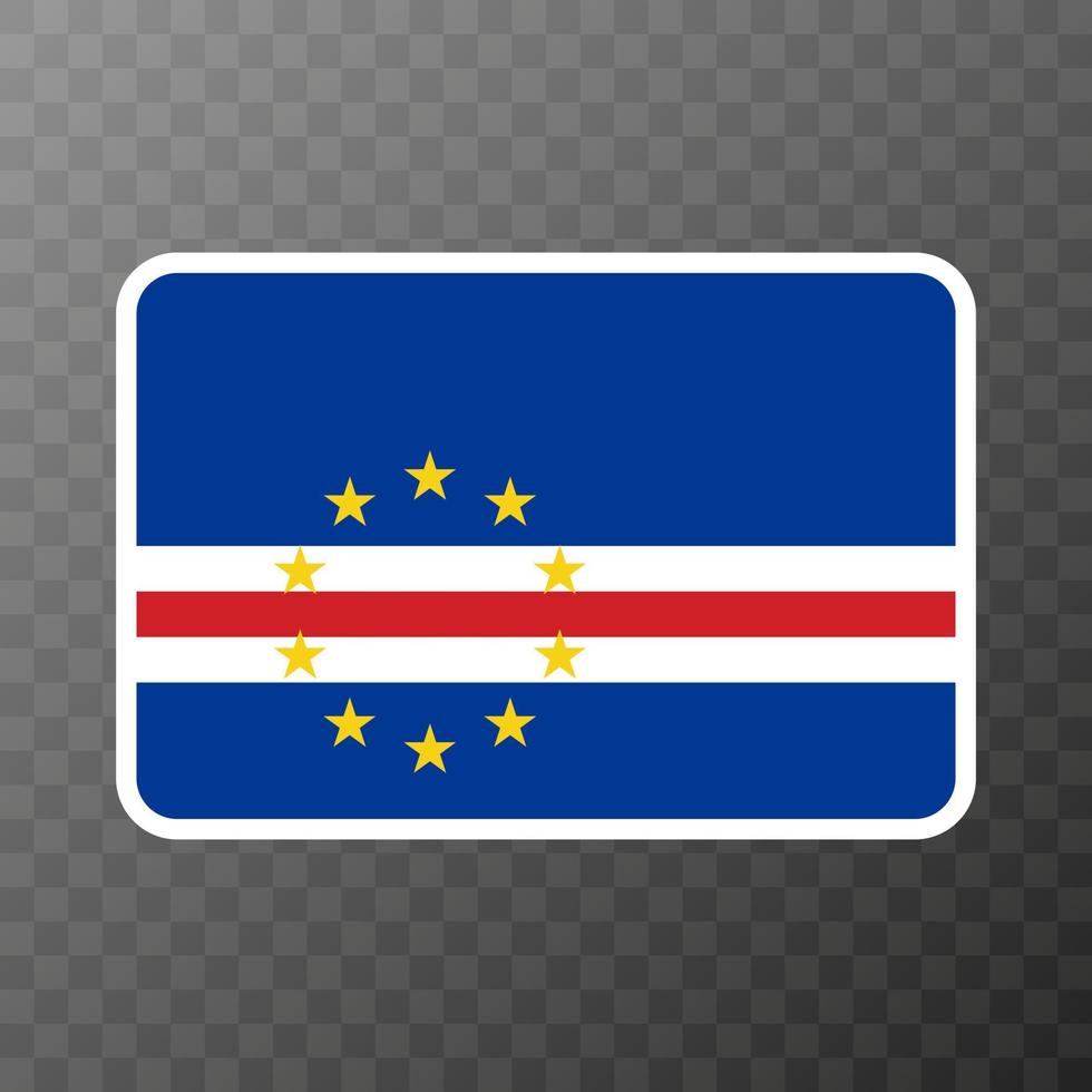 bandera de cabo verde, colores oficiales y proporción. ilustración vectorial vector