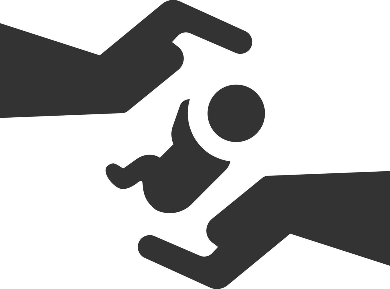 Mother, baby, safe icon - Vector on white background
