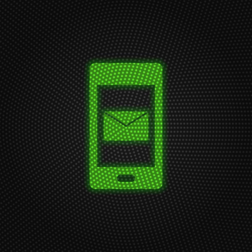 Phone, message new technology vector icon. New mobile technology traffic light style vector illustration on white background