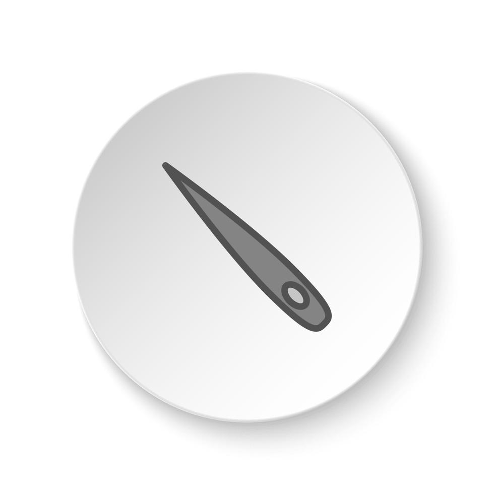 redondo botón para web icono, aguja. botón bandera redondo, Insignia interfaz para solicitud ilustración en blanco antecedentes vector