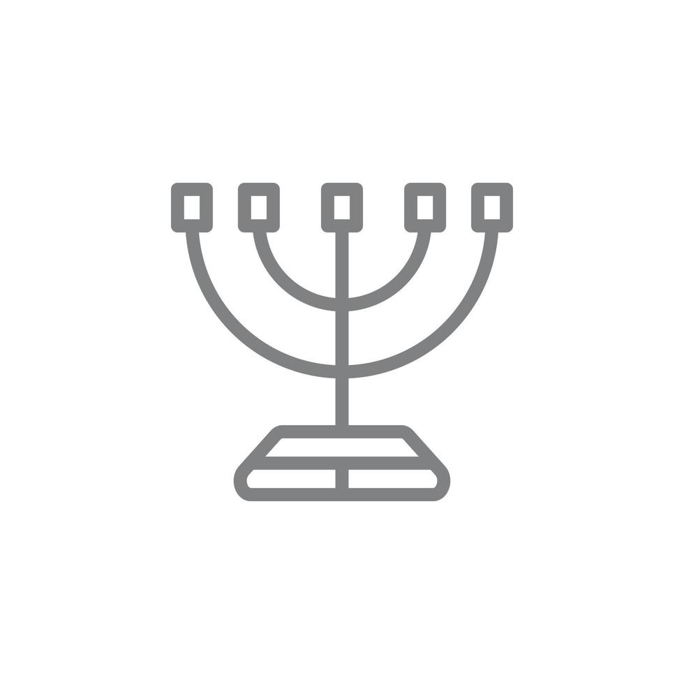 Menorah symbol vector icon. Spiritual concept vector illustration. on white background