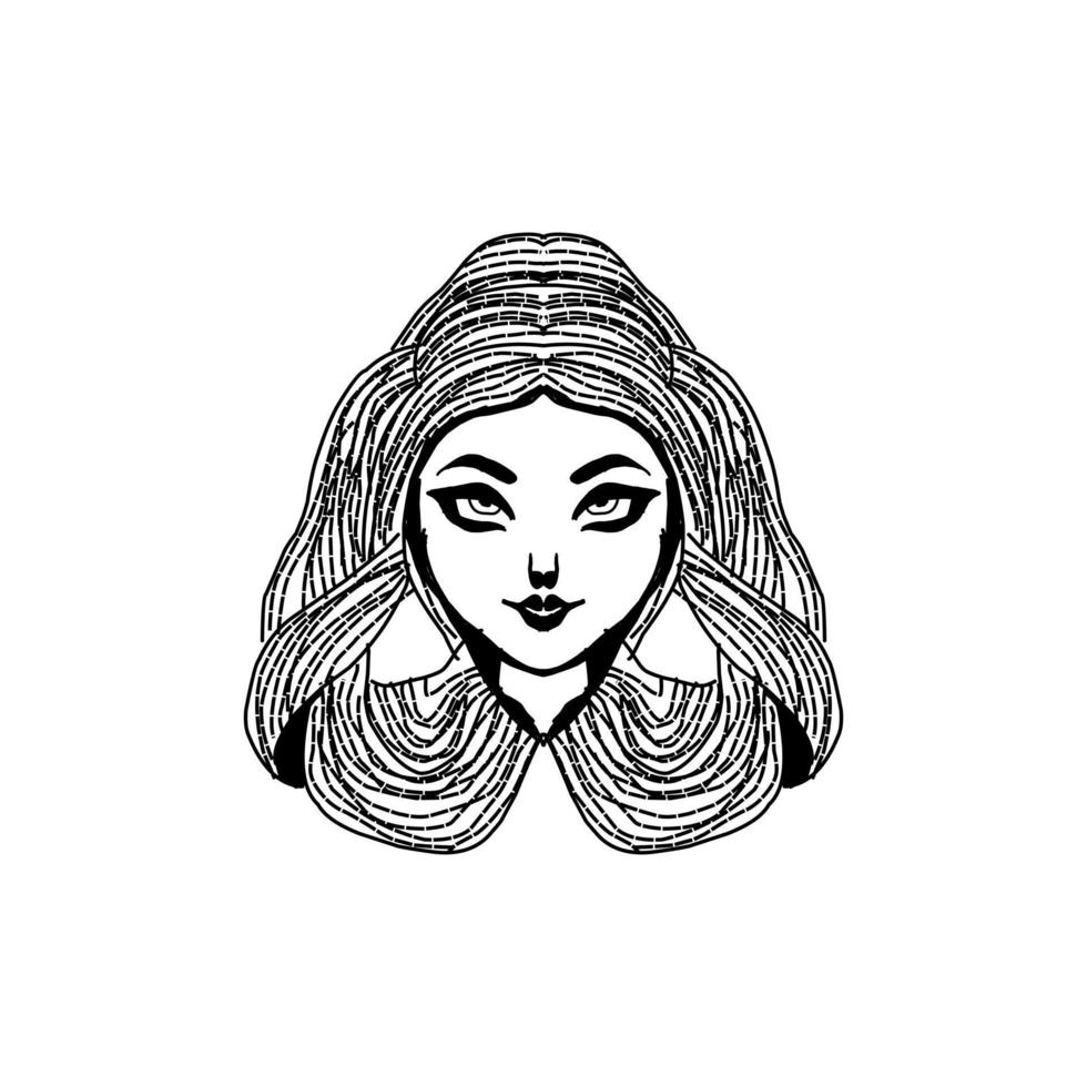 Woman face beauty artwork illustration design vector