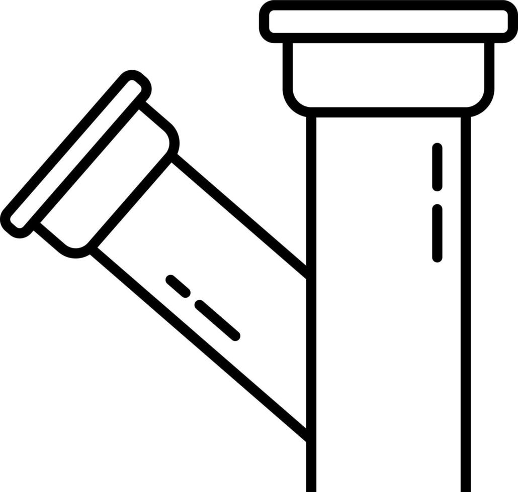 Construction, pipe, pipeline vector icon on transparent background