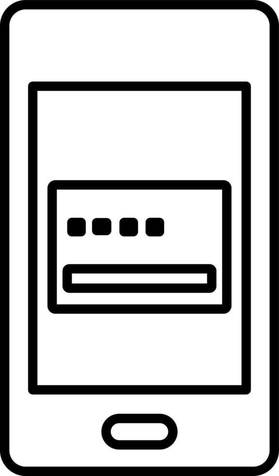 Line vector icon phone, credit, card. Outline vector icon on white background