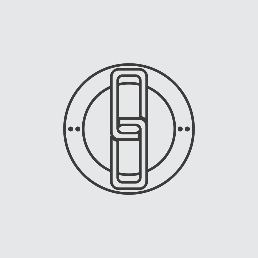 Link, web, icon, outline, icon. Web Development Vector Icon. Element of simple symbol for websites, web design, mobile app, infographics. Line symbol for website design on white background