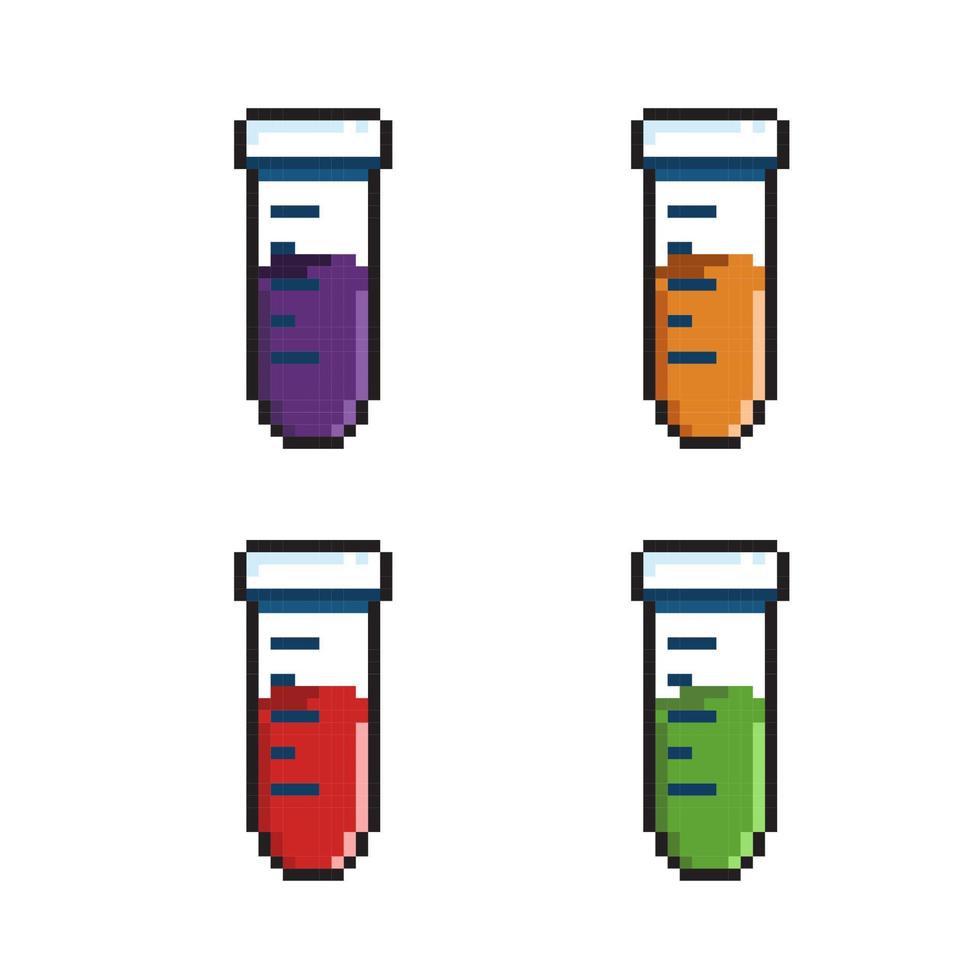 glass bottle in pixel art style vector