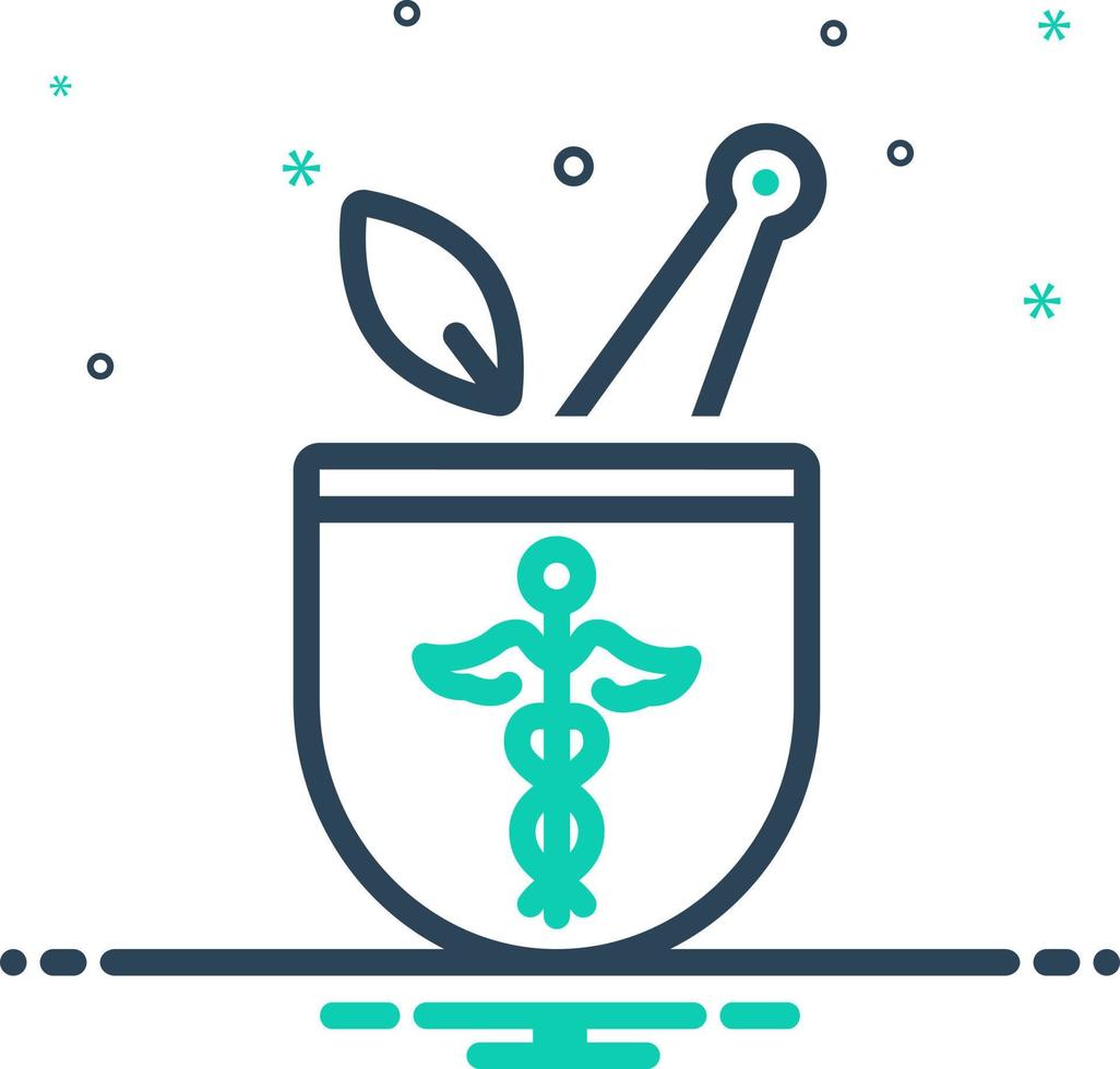 mix icon for pharmacy vector