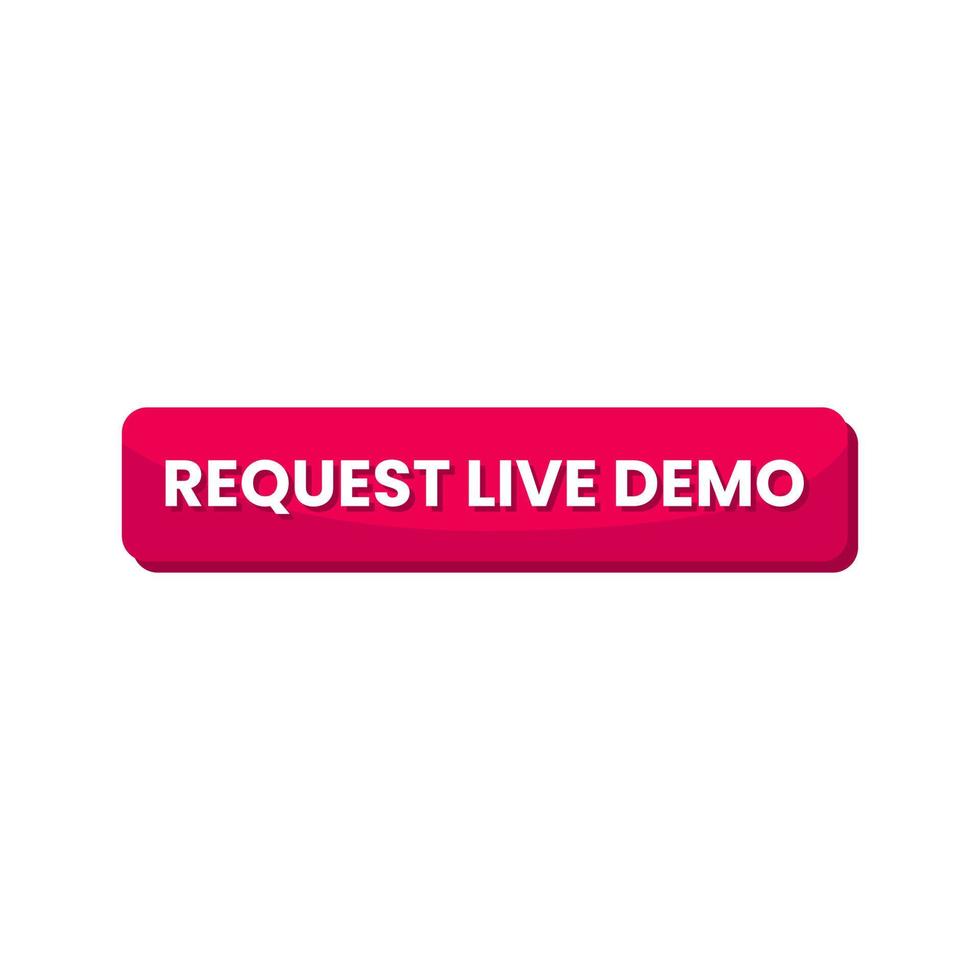 Request live demo education icon label button design vector