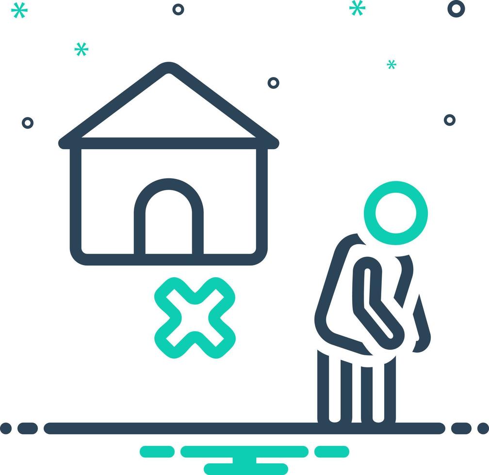 mix icon for homeless vector