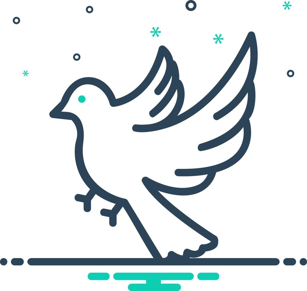 mix icon for bird vector