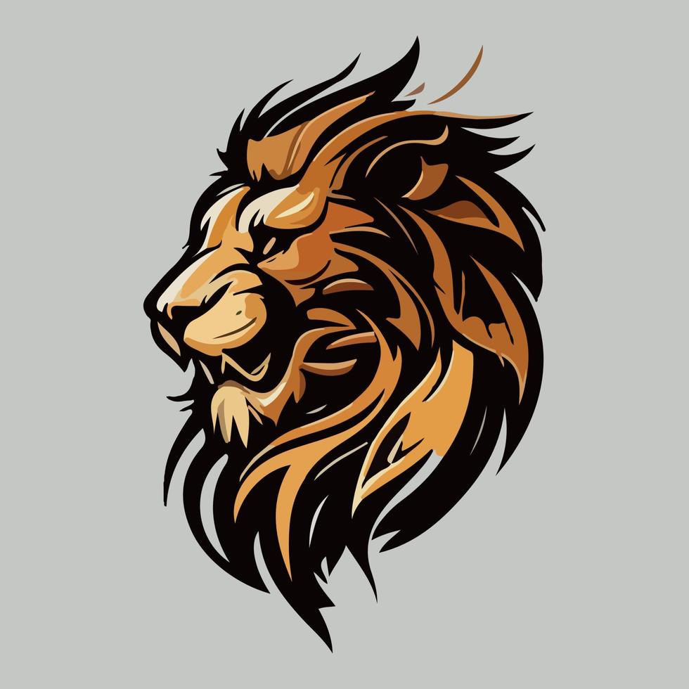 Lion face mascot vector illustration