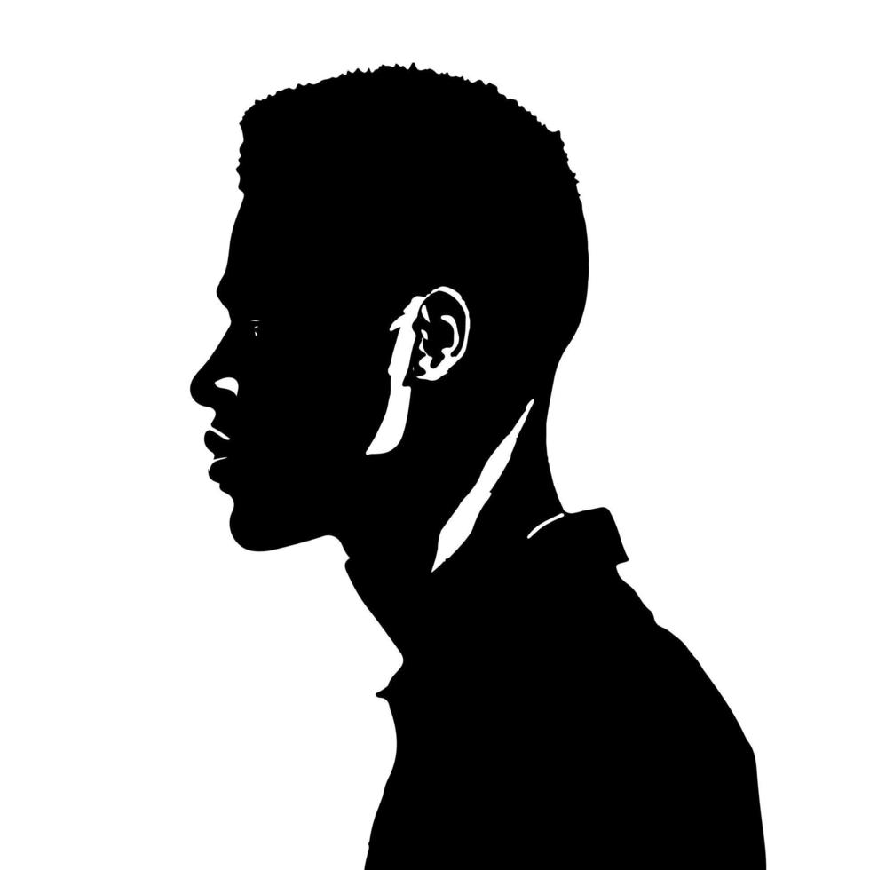 Black man silhouette vector Illustration