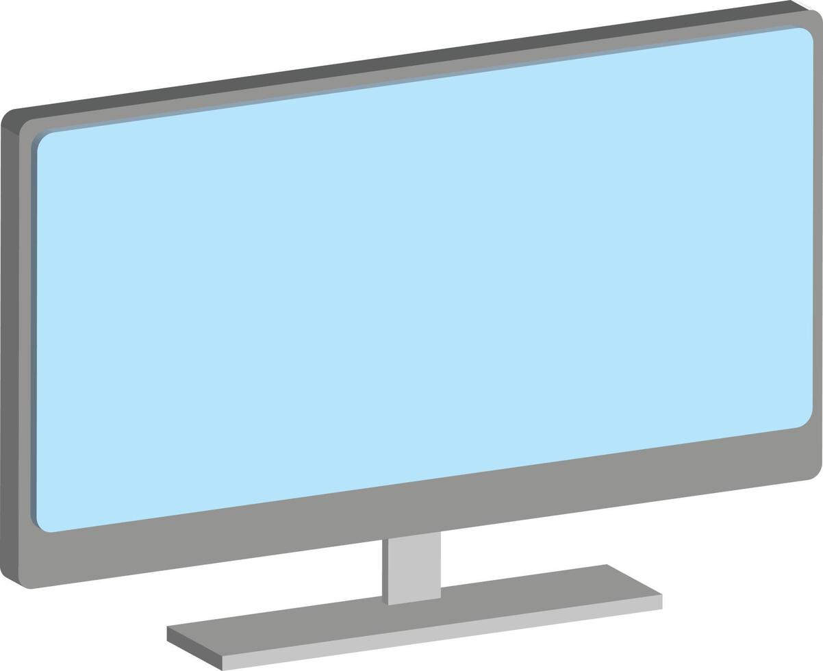 Isometric PC monitor vector design template