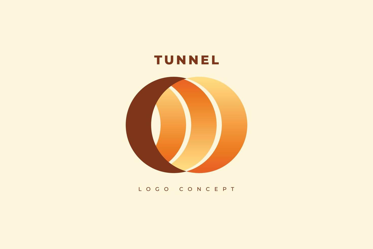 Rounded tunnel logo concept vector design