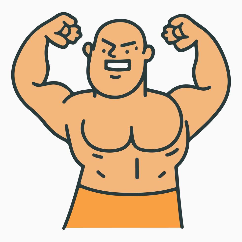Positive face man upper body icon vector illustration