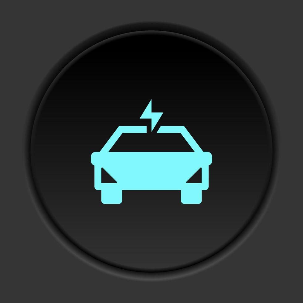 Dark button flat icons on round backgrounds. Building construction insurance dark circle vector icon on darken background