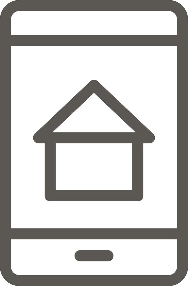 App, house, mobile vector icon. Simple element illustration from UI concept. App, house, mobile vector icon. Real estate concept vector illustration. on white background