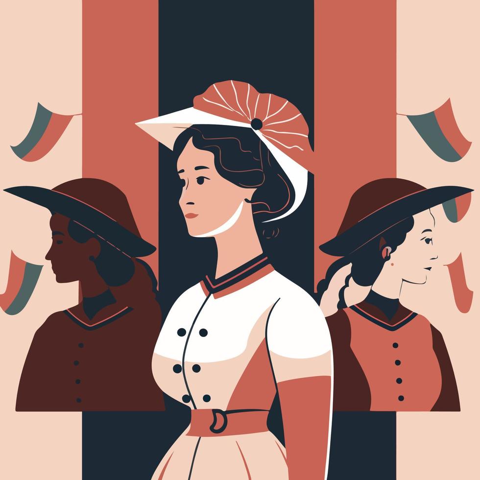 Womens History Month the legacy of female empowerment flat vector illustration