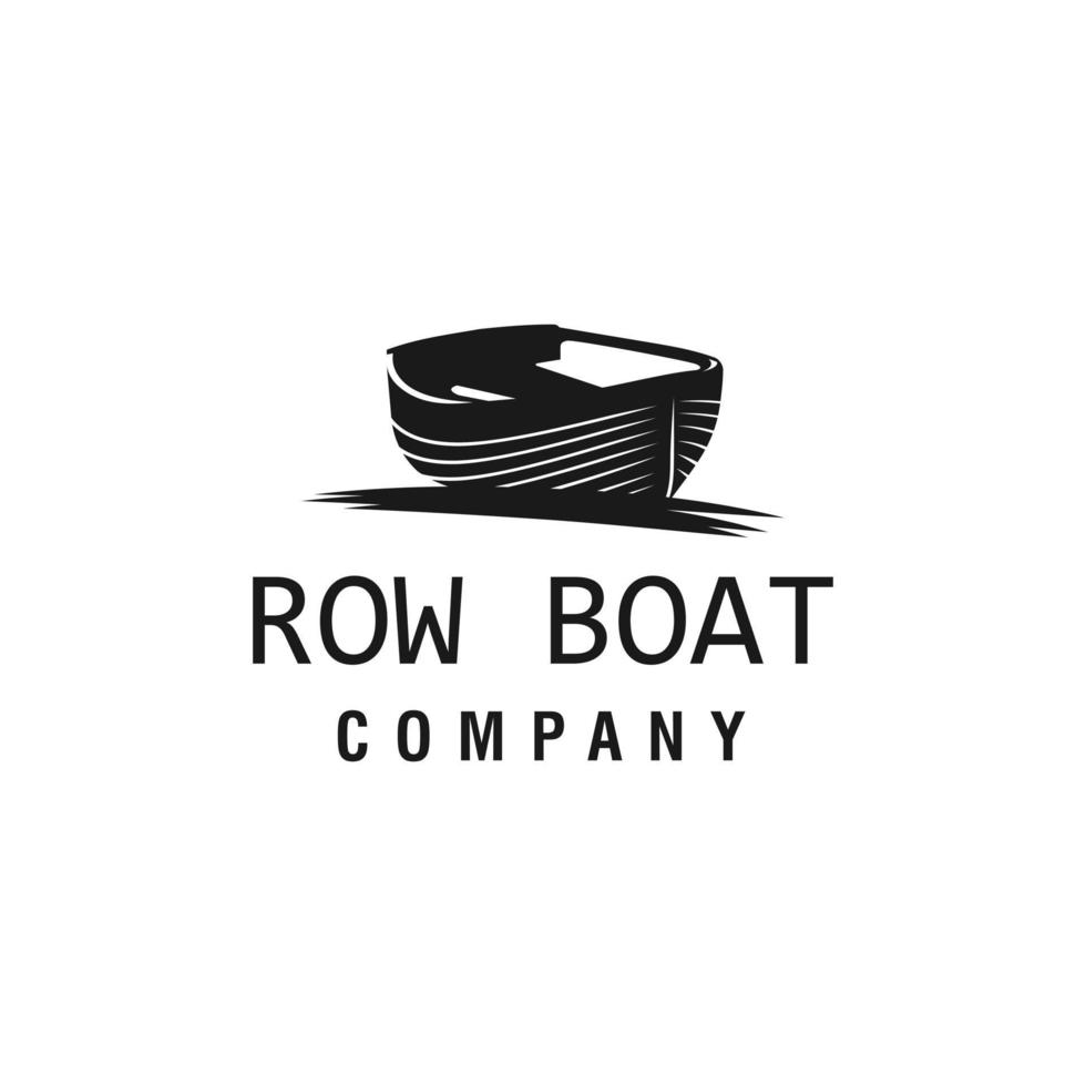Wood boat logo design vector inspiration