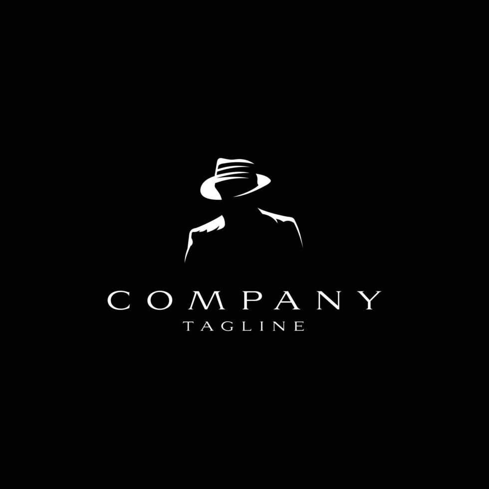 The man of detective logo design icon. The man of detective line art design. The man of detective icon design. The man of detective design inspiration vector