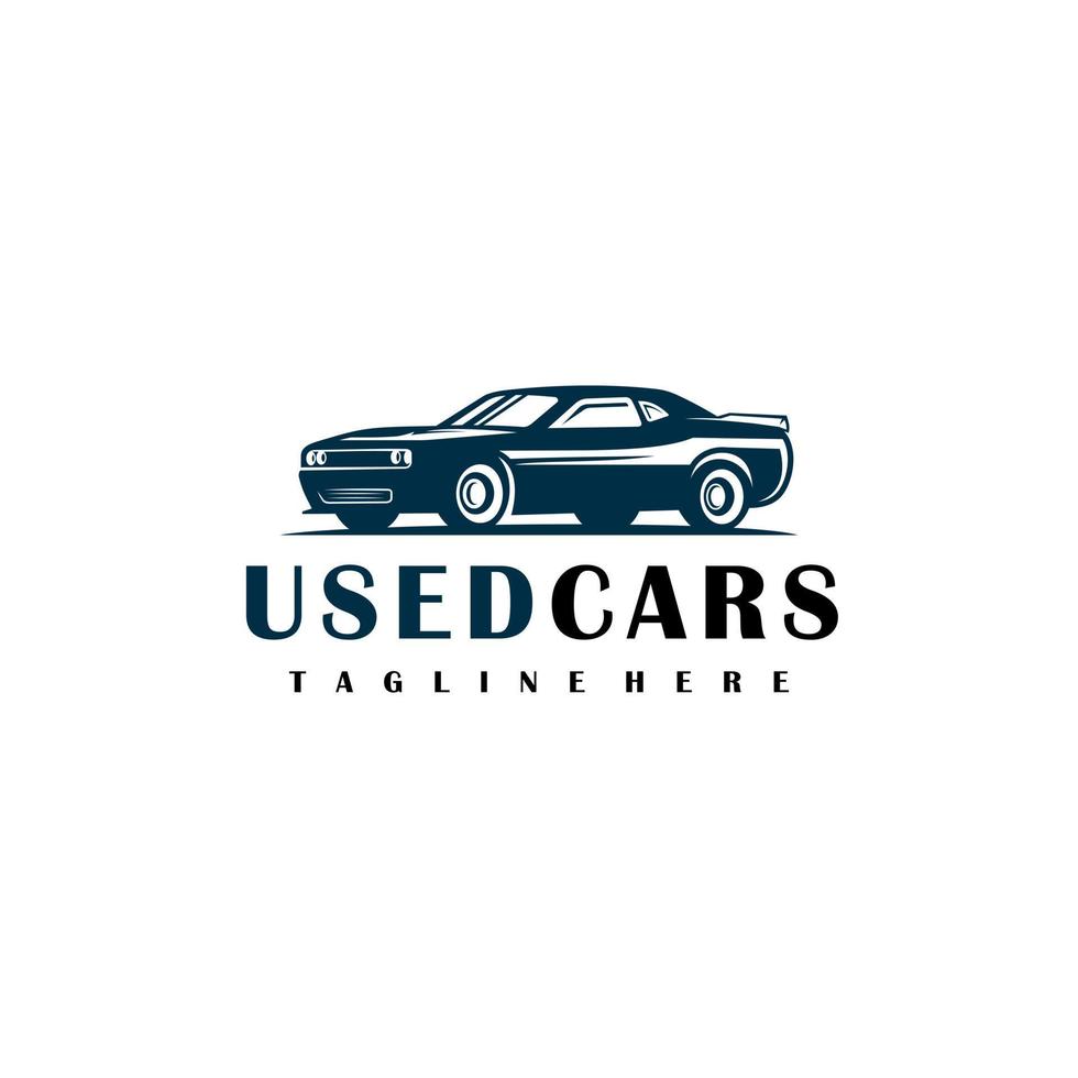 Used car vector design. Awesome used car logo. A used car logotype. Dealer car logo design.