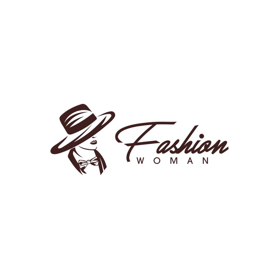 Fashion logo design. Awesome a fashion silhoutte. A fashion logotype ...