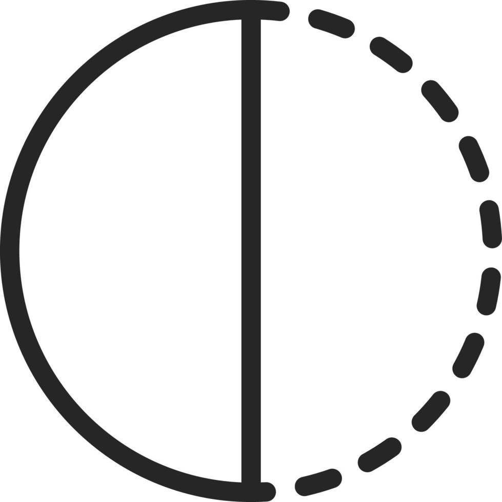 Adjustment, contrast vector icon. Multimedia minimalist outline vector icon. on white background