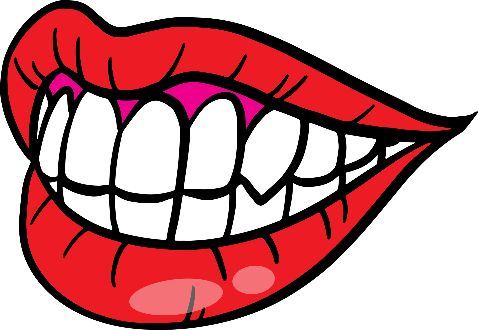 Cartoon Red Lips Drawing Lips Vector Picture PNG Images | AI Free Download  - Pikbest