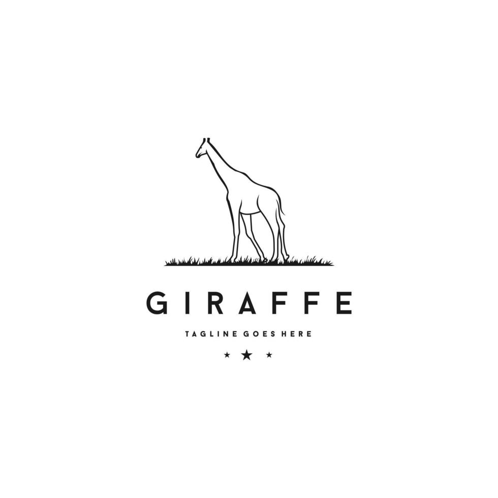 jirafa logo diseño vector inspiración