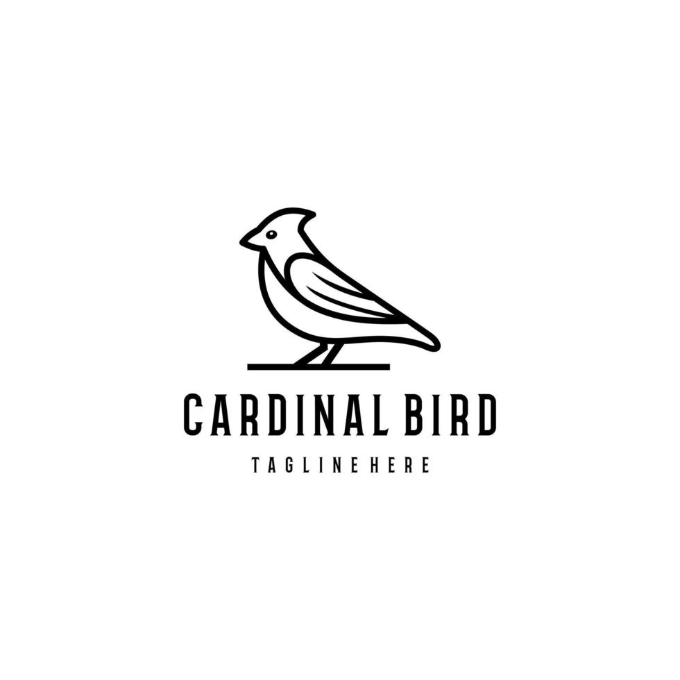 rojo pájaro logo diseño. increíble un rojo pájaro silueta un rojo pájaro logotipo cardenal pájaro logo. vector