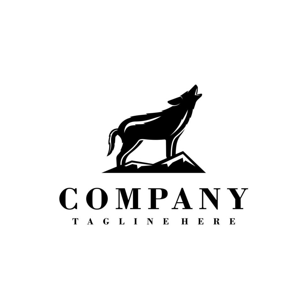 Coyote logo design. Awesome a modern coyote logo. A coyote logotype. vector