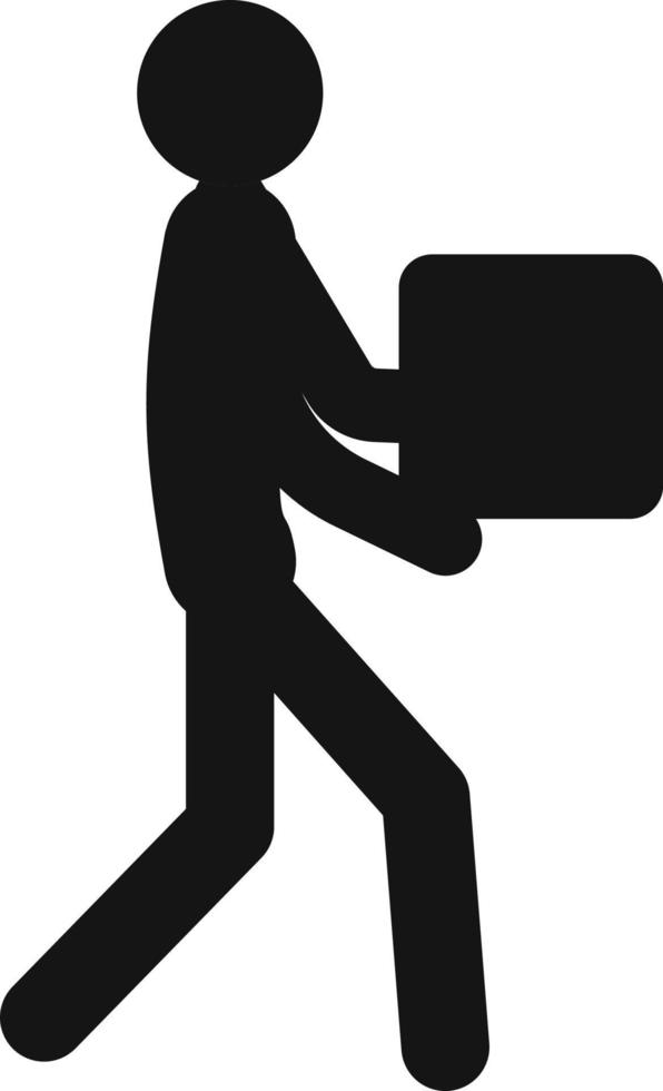 Man Moving Box Pictogram Icon Illustration design. Man Moving Box. Vector icon