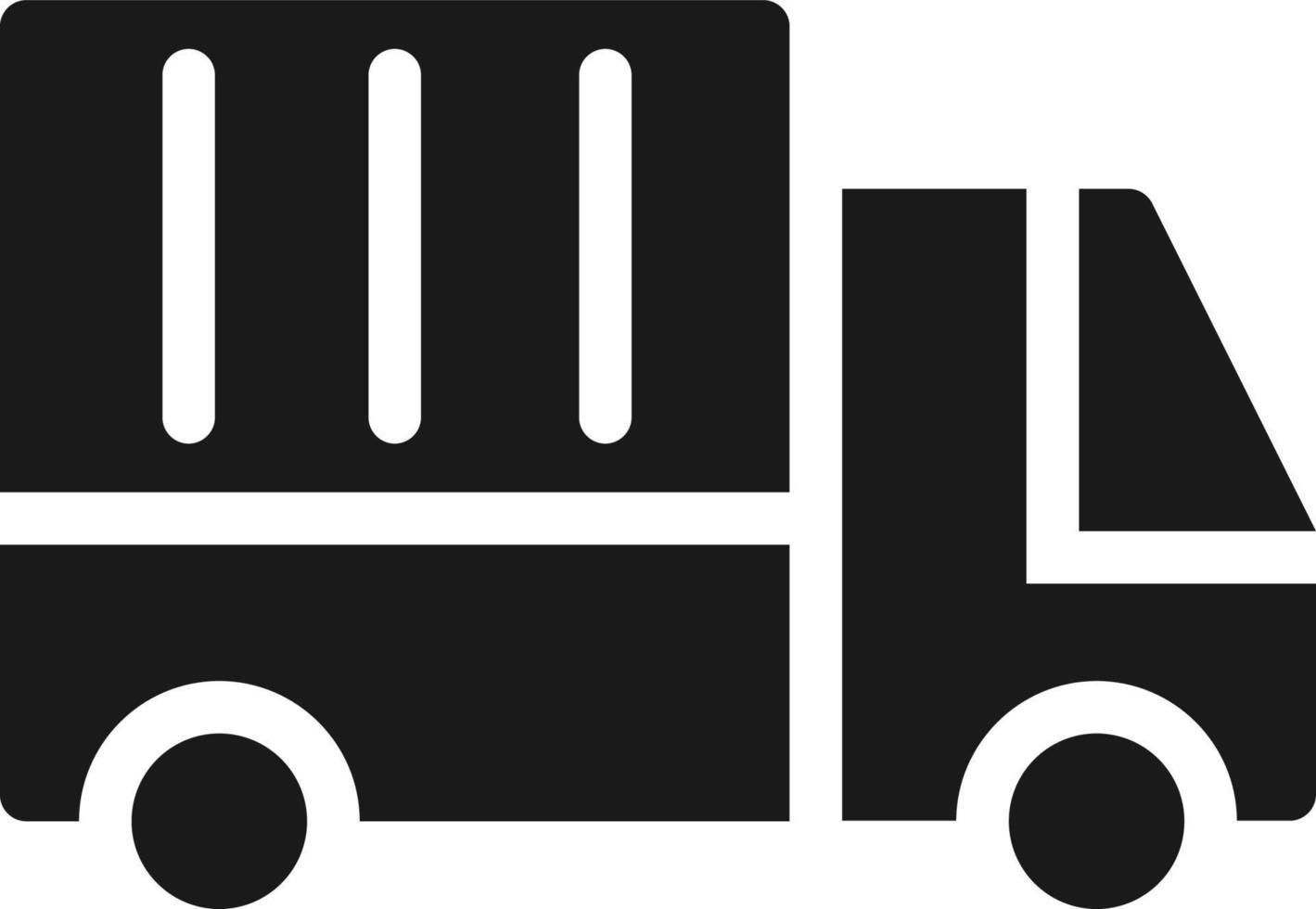 Mass production, delivery truck icon - Vector. Simple element illustration from UI concept. Mass production, delivery truck icon - Vector. Infographic concept vector illustration. on white background