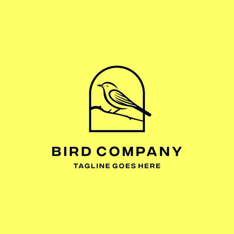 Bird design template icon. Bird line art design icon. Bird design inspiration. Bird line art silhoutte. vector