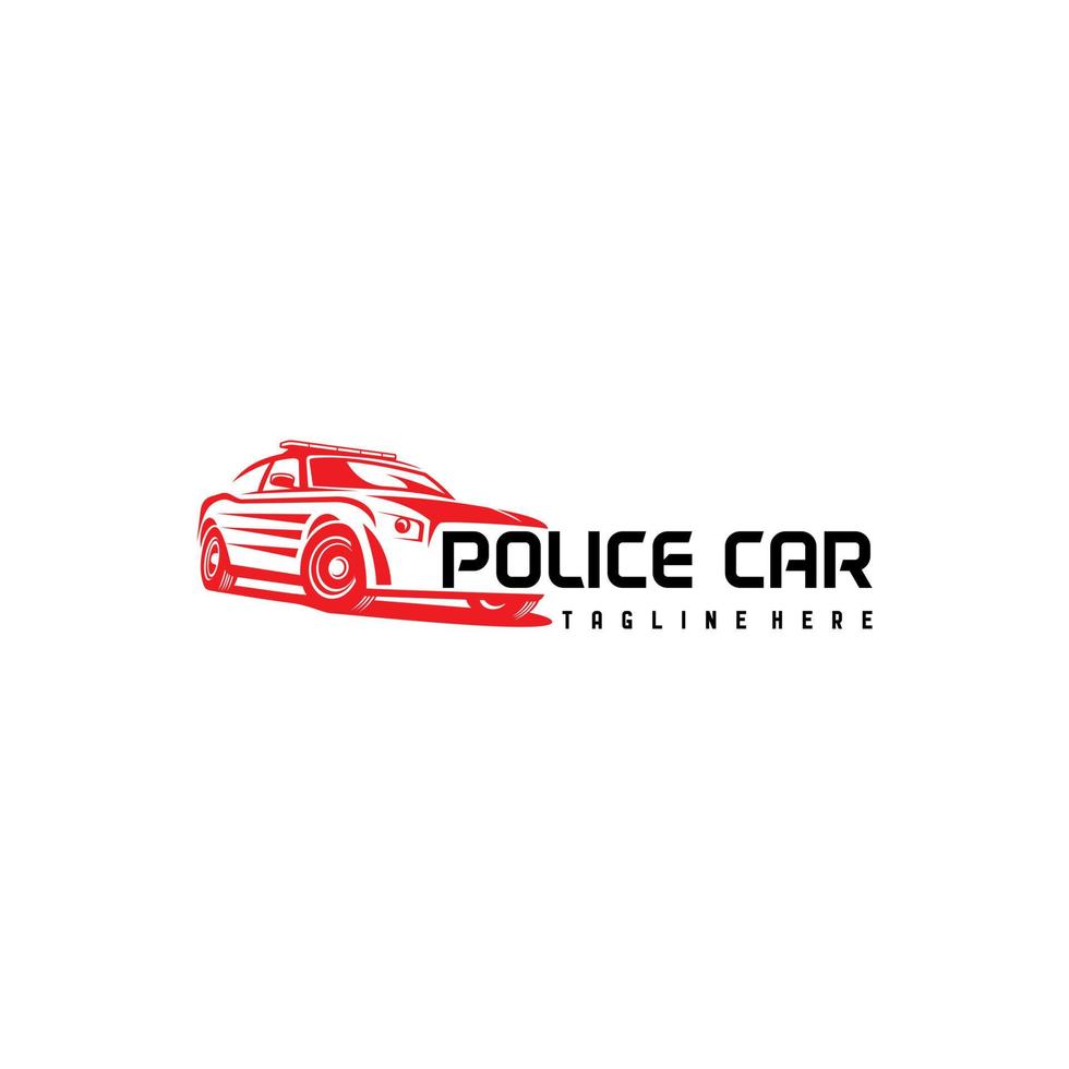 policía coche logo vector diseño. increíble un policía coche logo. un policía coche logotipo policía rescate logo.