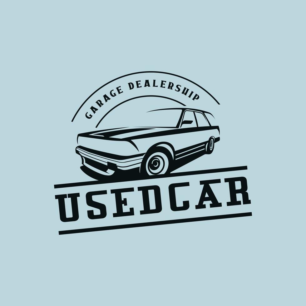 usado coche vector diseño. increíble usado coche logo. un usado coche logotipo comerciante coche logo diseño.